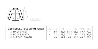 Herren Kapuzen Sweatjacke B&C | Hooded Full Zip /men