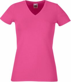 Damen Stretch V-Ausschnitt T-Shirt F.O.L. | Lady-Fit V-Neck T