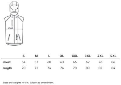 Herren 3-Lagen Softshell Bodywarmer Promodoro | 7840 Grössentabelle Herren 3-Lagen Softshell Bodywarmer Promodoro | 7840 Grössentabelle