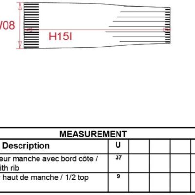Nahtloser Sport Armling Kariban ProAct | PA 032 Grössentabelle