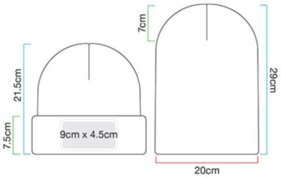Patch Strickmütze "Recycled Original" Beechfield | B 445R Grössentabelle