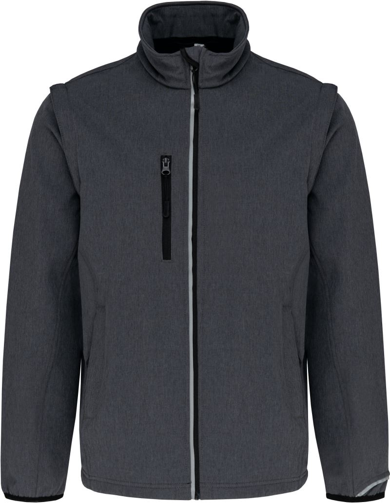 3-Lagen Softshell Jacke mit abnehmbaren Ärmeln Kariban ProAct | PA 323