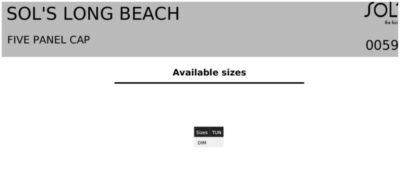 5 Panel Sandwich Kappe SOL'S | Long Beach Grössentabelle