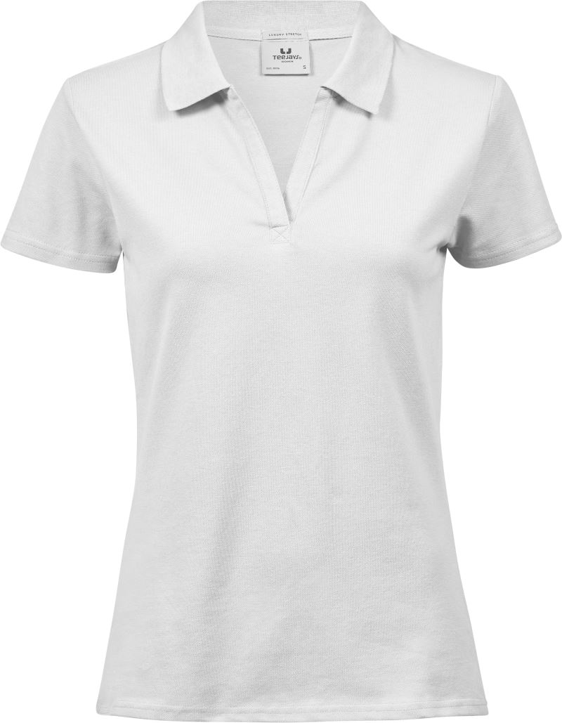 Damen V-Ausschnitt Luxury Stretch Piqué Polo Tee Jays | TJ 1409