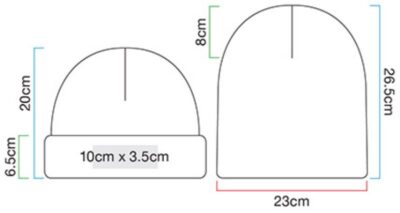 Strickmütze Beechfield | B 380 Grössentabelle