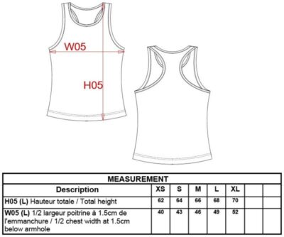 Damen Sport Tanktop Kariban ProAct | PA 442 Grössentabelle