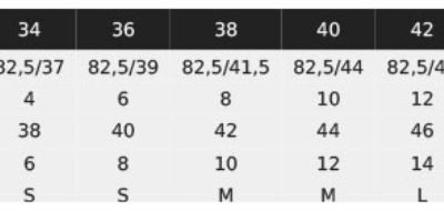 Damen Anzughose NEOBLU | Germain Women Grössentabelle Damen Anzughose NEOBLU | Germain Women Grössentabelle