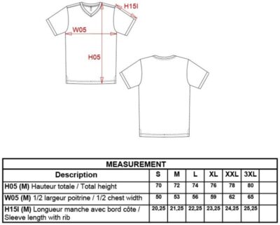 Herren Piqué V-Ausschnitt T-Shirt Kariban | K 374 Grössentabelle Herren Piqué V-Ausschnitt T-Shirt Kariban | K 374 Grössentabelle