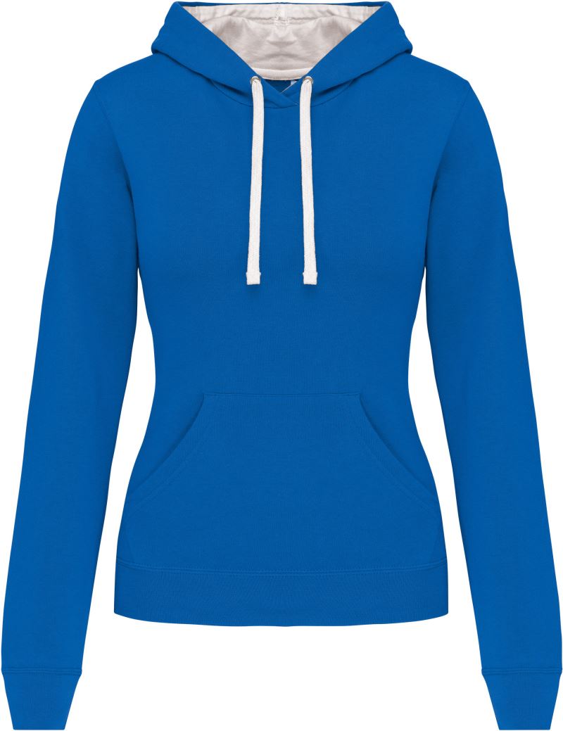 Damen Kontrast Kapuzen Sweater Kariban | K 465