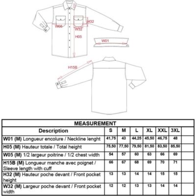 Flanellhemd mit Sherpafleecefutter Kariban | K 579 Grössentabelle Flanellhemd mit Sherpafleecefutter Kariban | K 579 Grössentabelle