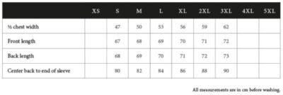 Active Stretch Bluse langarm Tee Jays | TJ 4031 Grössentabelle