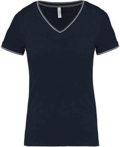 Damen Piqué V-Ausschnitt T-Shirt Kariban | K 394 Damen Piqué V-Ausschnitt T-Shirt Kariban | K 394
