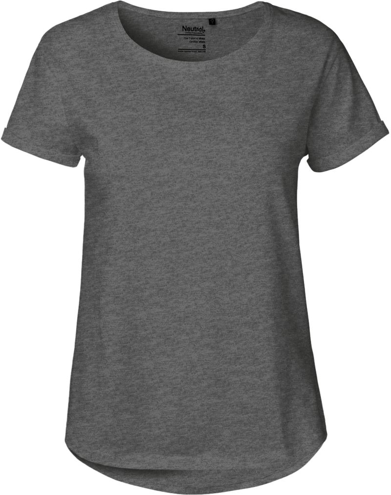 Damen Bio T-Shirt mit Umschlag Neutral | O 80012