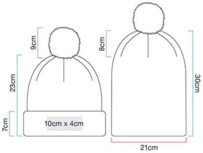 Strickmütze "Recycled Snowstar®" Beechfield | B 450R Grössentabelle