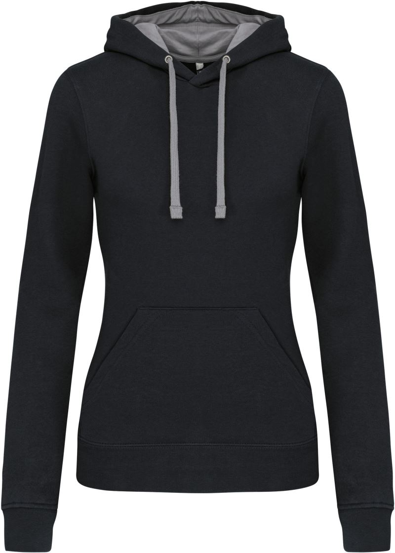 Damen Kontrast Kapuzen Sweater Kariban | K 465