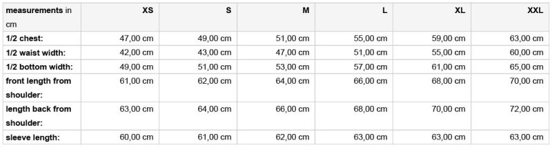 Damen 2-Lagen Melange Softshell Jacke Daiber | JN 1147 Grössentabelle Damen 2-Lagen Melange Softshell Jacke Daiber | JN 1147 Grössentabelle