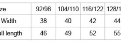 Kinder Bio Raglan Sweater Neutral | O 33001 Grössentabelle