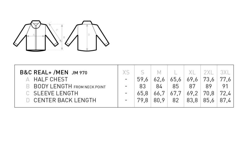 Herren Winter Parka B&C | Real + /men Grössentabelle Herren Winter Parka B&C | Real + /men Grössentabelle