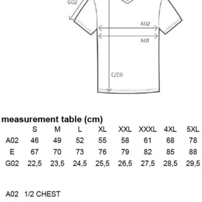 Herren Slim Fit V-Ausschnitt T-Shirt Promodoro | 3082 Grössentabelle