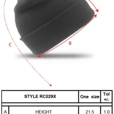 Strickmütze Result Winter Essentials | RC 029X Grössentabelle