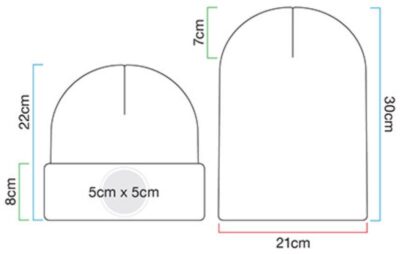 Circular Patch Beanie Beechfield | B 446 Grössentabelle