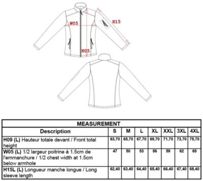Damen 3-Lagen Softshell Jacke Kariban | K 400 Grössentabelle Damen 3-Lagen Softshell Jacke Kariban | K 400 Grössentabelle
