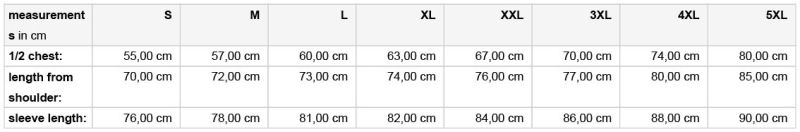 Herren Raglan Sweater Daiber | 8022 Grössentabelle