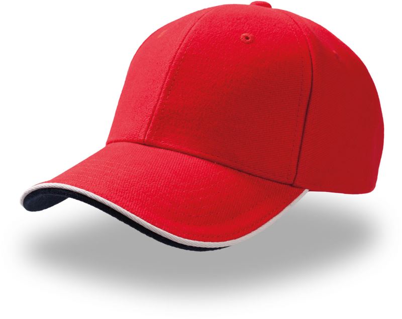 Schwere gebürstete 6 Panel Sandwich Kappe Atlantis | Pilot Piping Sandwich