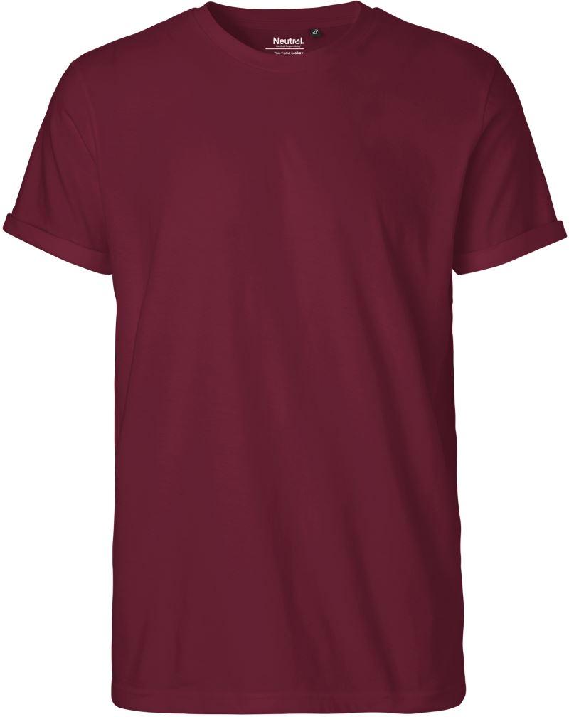 Herren Bio T-Shirt mit Umschlag Neutral | O 60012