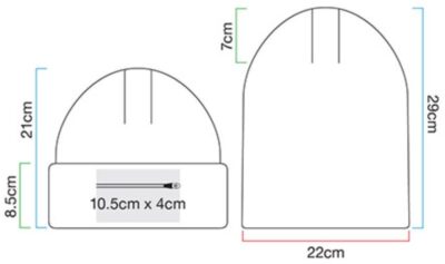 Patch Beanie mit Zip Beechfield | B 334R Grössentabelle