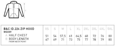 Unisex Kapuzen Sweatjacke B&C | ID.224 Zip Hood