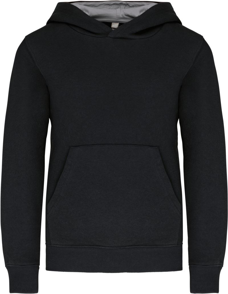 Kinder Kontrast Kapuzen Sweater Kariban | K 453