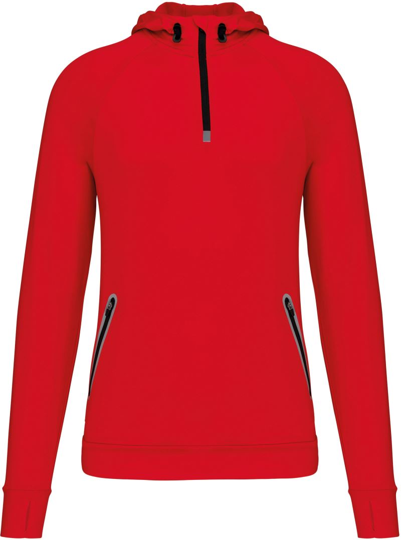 Kapuzen Sport Sweatshirt mit 1/4 Zip Kariban ProAct | PA 360