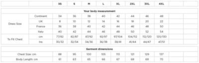 Bluse langarm bügelfrei Russell | 956F Grössentabelle Bluse langarm bügelfrei Russell | 956F Grössentabelle