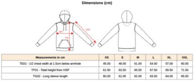 Umweltfreundlicher Damen Kapuzen Sweater Kariban | K 4028 Grössentabelle Umweltfreundlicher Damen Kapuzen Sweater Kariban | K 4028 Grössentabelle