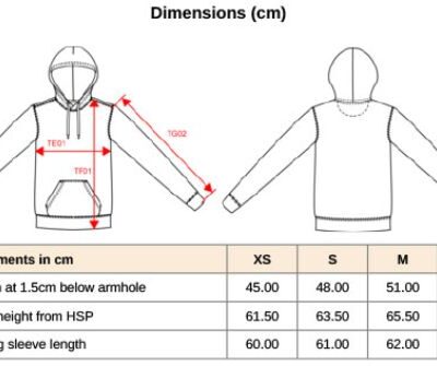 Umweltfreundlicher Damen Kapuzen Sweater Kariban | K 4028 Grössentabelle Umweltfreundlicher Damen Kapuzen Sweater Kariban | K 4028 Grössentabelle