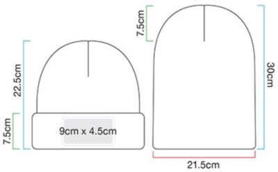 Thinsulate™ Patch Beanie Beechfield | B 440 Grössentabelle