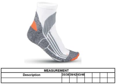 Lauf-Sportsocken Kariban ProAct | PA 035 Grössentabelle