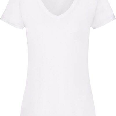 Damen V-Ausschnitt T-Shirt F.O.L. | Lady-Fit Valueweight V-Neck T
