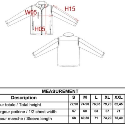 2-in-1 Jacke mit abnehmbaren Ärmeln Kariban | K 639 Grössentabelle 2-in-1 Jacke mit abnehmbaren Ärmeln Kariban | K 639 Grössentabelle