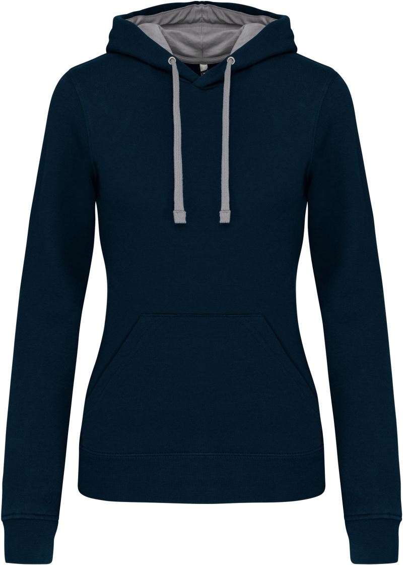 Damen Kontrast Kapuzen Sweater Kariban | K 465