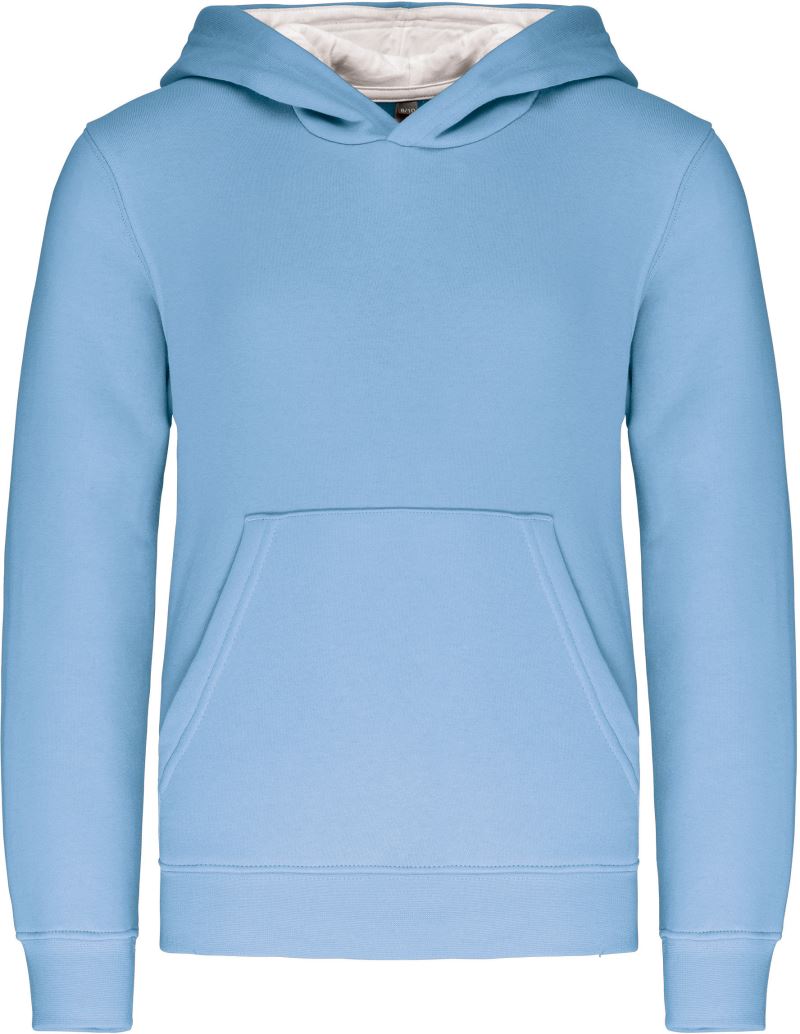 Kinder Kontrast Kapuzen Sweater Kariban | K 453