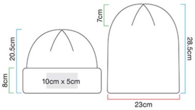 Strickmütze Beechfield | B 386 Grössentabelle