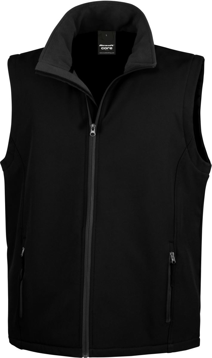 Herren 2-Lagen Softshell Gilet "Printable" Result Recyled | R 232M