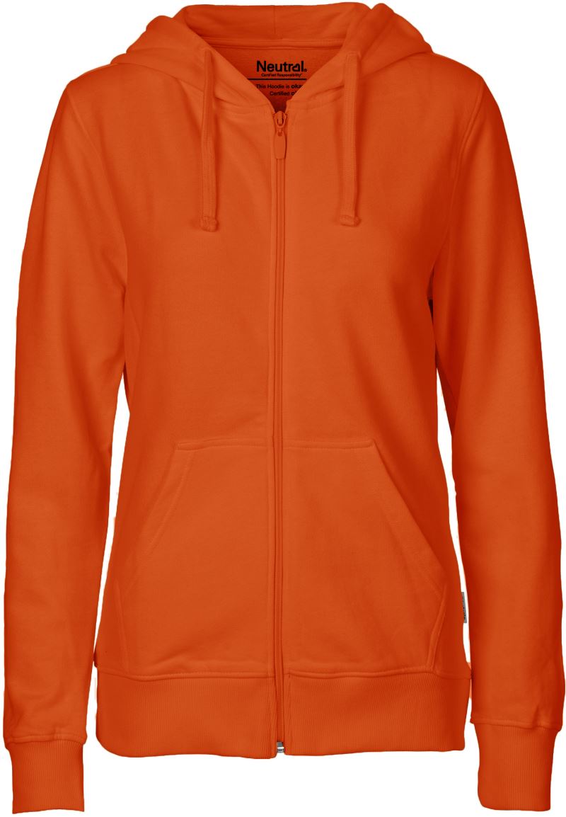 Damen Bio Kapuzen Sweatjacke Neutral | O 83301
