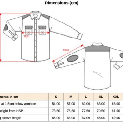Workwear Karohemd Kariban WK | WK 520 Grössentabelle