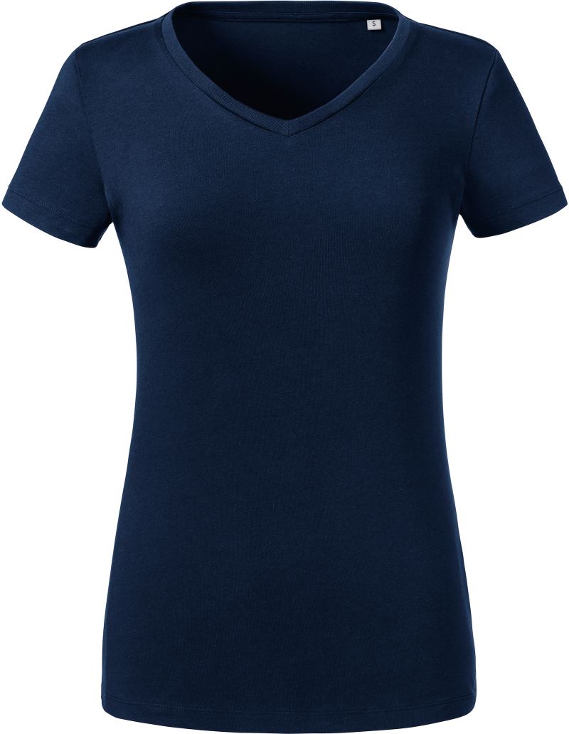 Damen Bio V-Ausschnitt T-Shirt Russell | 103F