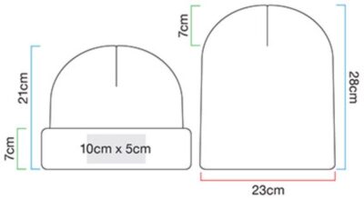 Strickmütze mit Waffelstrick Beechfield | B 422 Grössentabelle