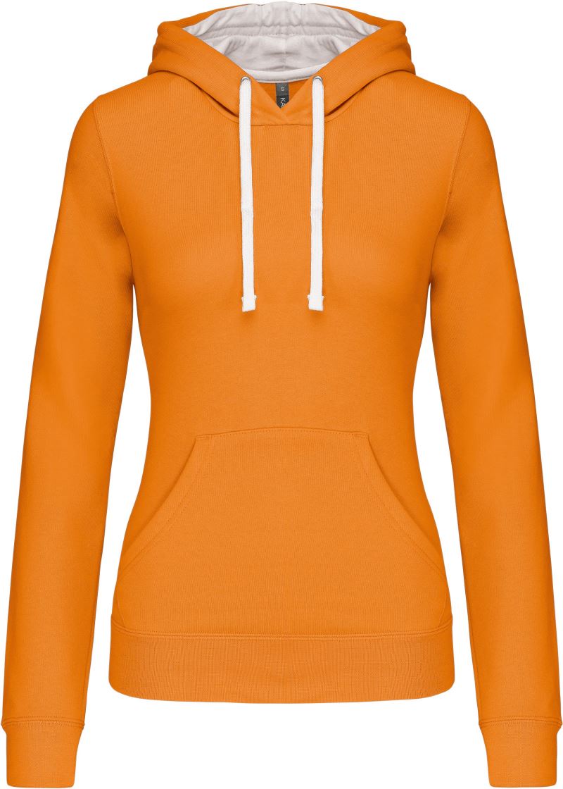 Damen Kontrast Kapuzen Sweater Kariban | K 465