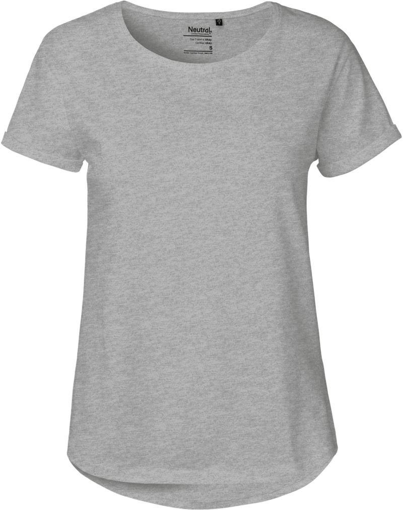Damen Bio T-Shirt mit Umschlag Neutral | O 80012